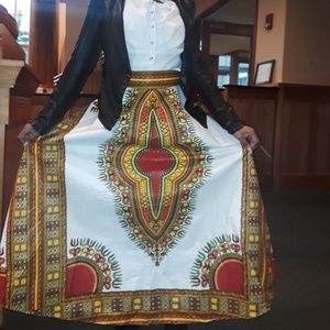 African Print Maxi Skirt
